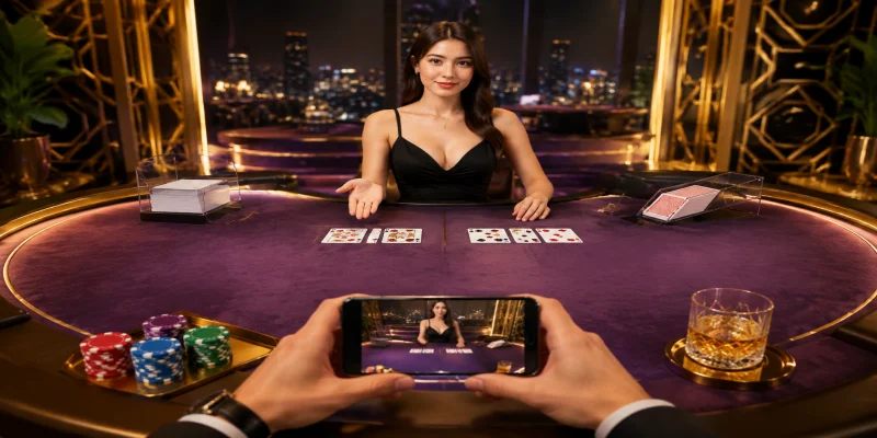 Giao diện sảnh cược Baccarat trực tuyến sắc nét tại hệ thống casino S66